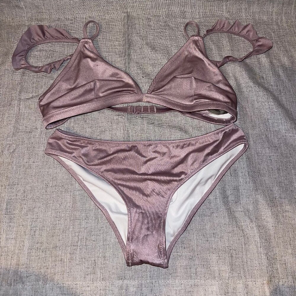 NWOT PINK Victoria's Secret Lavender Shimmer Bikini Set